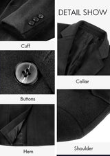 Men’s Black Wool Overcoat