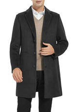 Men’s Grey Slim Fit Wool Overcoat